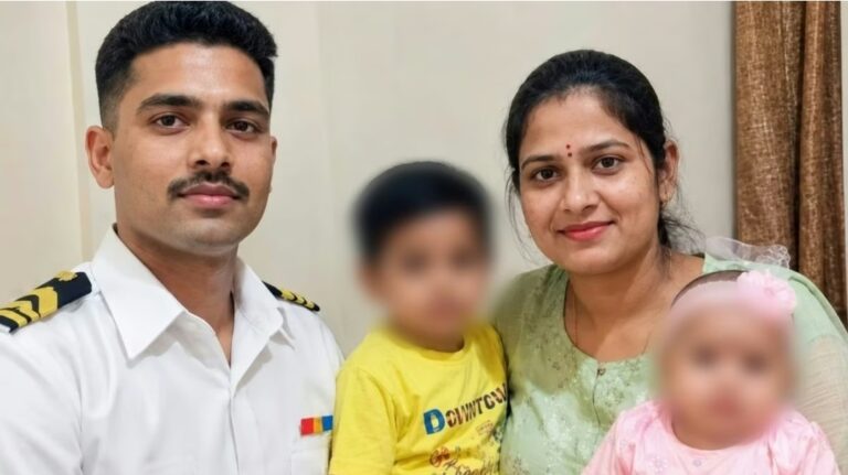 एक साथ उठीं 4 अर्थियां, नेवी जवान-पत्नी और 2 बच्चों की अंतिम विदाई से हर आंख हुई नम